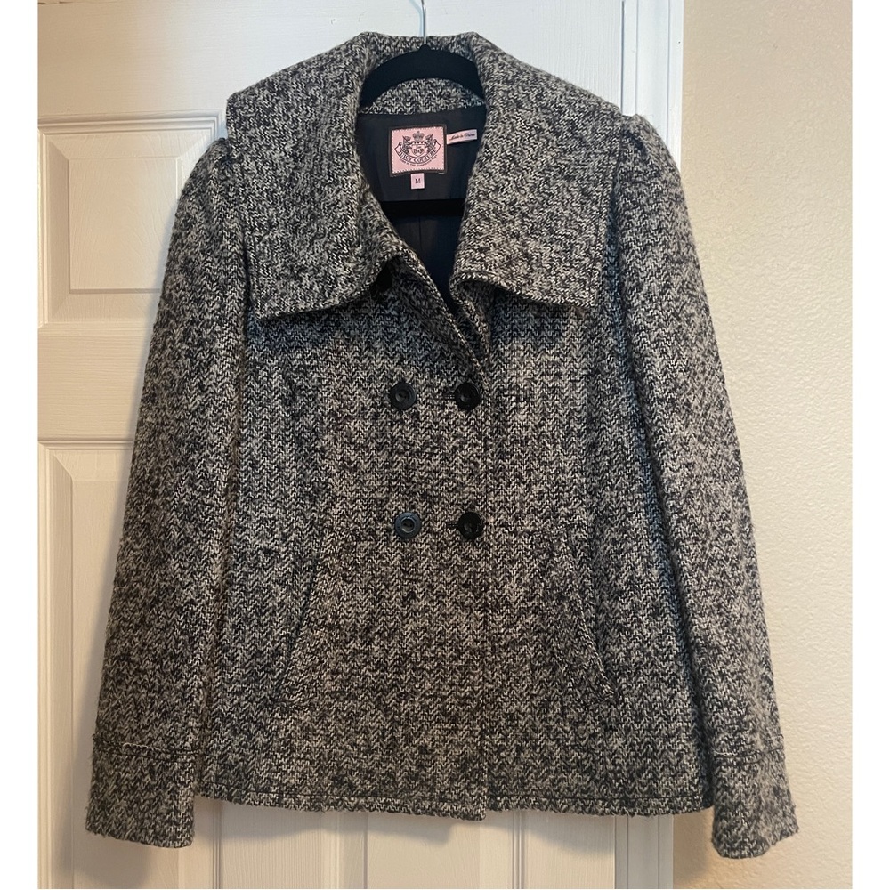 NWOT JUICY COUTURE Tweed Peacoat🖤